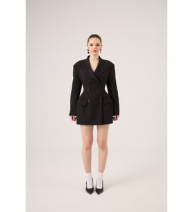 Belden Oturmalı Galina Blazer Ceket Siyah