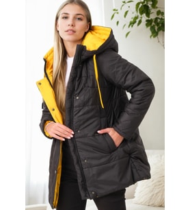 Dewberry Kadın %100 Polyester Kaban Siyah Z9660 Günlük Dış Giyim, Kazak ve Gömlek Kombini, Seyahat Gardırobu