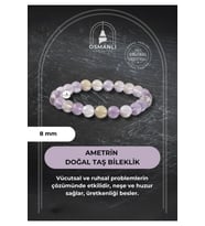 Ametrin 8mm Doğal Taş Bileklik