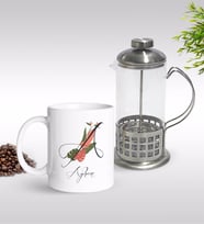 BK Gift Kişiye Özel Harf ve İsim Tasarımlı Tasarımlı Kupa & French Press Seti-5 (Model 1)