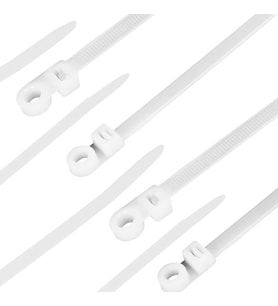 Ayt Powermaster PM-26329 Beyaz Delikli Kablo Bağı 2.5X100 Mm Klemens Cırt Cırt Klips