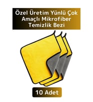 Premium Yüksek Kaliteli Yünlü Mikrofiber Araba Mutfak Banyo Lavabo Yıkama Temizleme Bezi 10 Adet