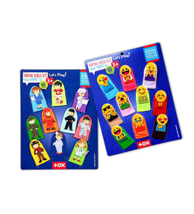 2 Set - 20 Parça Tox Emojiler ve Meslekler Parmak Kukla T106 T761