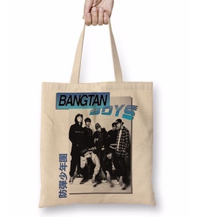 Bts Bangtan Boys 90's Vintage Bez Çanta Uzun Saplı