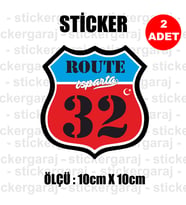 32 ısparta memleket rota gidiş etiket sticker çıkartma - 2 adet - motosiklet araba otomobil kamyon kamyonet cam uyumlu