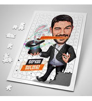 Şapkadan Tavşan Çıkaran Erkek Karikatürlü 240 Parça Kişiye Özel  Puzzle
