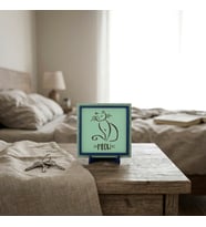 Zarif Kedi Figürlü Özel Tasarım Dekoratif Obje, Yaşam Alanınıza Eğlenceli ve Modern Armağan 10x10 cm