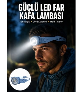 Led Kafa Lambası Kamp Yürüyüş Ve Gece Kullanımı İçin Yeni Nesil