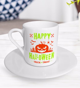 BK Gift Happy Halloween Tasarımlı Türk Kahvesi Fincanı-8