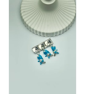 Çelik Silver Mavi Karakter Sallantılı İtalyan Charm - 25crm124