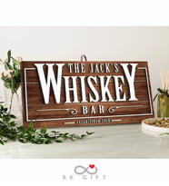 BK Gift Kişiye Özel Dekoratif Ahşap Cafe&Bar Tabelası 61cm - Model 10