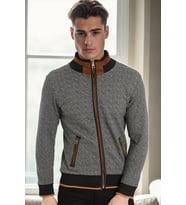 1021 DEWBERRY ERKEK SWEATSHIRT-KOYU BALIKSIRTI SİYAH