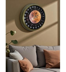 40 Cm Eskitme Metal 24 Saat Göstergeli Özel Tasarım Duvar Saati