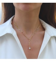 Damla Trend Gold Gümüş Y Kolye
