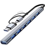 7 Port Usb 3.0 Hub 7in1 Usb 3.0 Hub Çoklayıcı Pc Bilgisayar Uyumlu Veri Aktarımı Mouse Klavye Bağlan