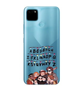 Realme C21Y/C25Y Uyumlu Stranger Things Desenli Şeffaf Telefon Kılıfı