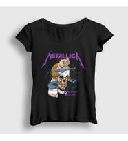 Presmono Kadın Siyah Justice V2 Metallica T-Shirt 292527tt
