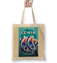 iznik Çinileri Bez Çanta Uzun Saplı