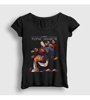 Presmono Kadın Siyah Entombment Of 2pac Tupac Shakur T-Shirt 441789tt