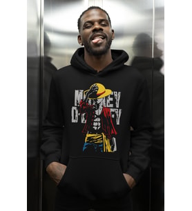 Monkey D. Luffy Baskılı Unisex Oversize Anime Karakter Hoodie