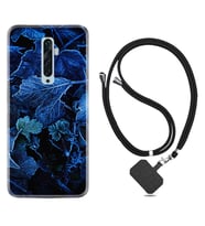 Oppo Reno 2Z 4 Lite 4 Pro 5 6 7 A31 Kılıf Boyun Askılı Silikon Blue Foid 1628