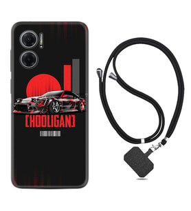Xiaomi Redmi Note 11E Kılıf Silikon Boyun Askılı İpli Desenli Silikon Hooligan 1636