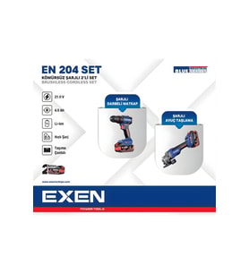 21V 4Ah Kömürsüz Şarjlı Makina 2'li Set