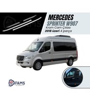 Mercedes Sprinter W907 Krom Cam Çıtası 4 prç. 2018 ve üzeri Paslanmaz Çelik