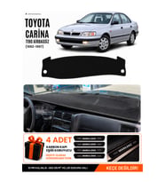 e-biz TOYOTA CARINA E T190 AİRBAGSİZ (1992-1997) Uyumlu Torpido Örtüsü, Torpido Kılıfı - Siyah - TO009