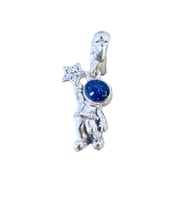Yıldız Tutan Astronot Charm  925 Ayar Gümüş