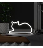 Mustard Sitting Cat Led Işık