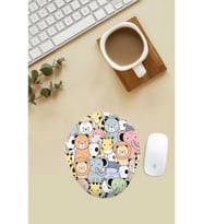 Karışık Hayvanlar Alemi Desenli Bilek Destekli Mouse Pad