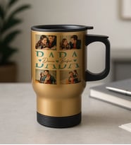 BK Gift Kişiye Özel Fotoğraflı Babalar Günü Tasarımlı Kulplu Çelik Bardak Termos Mug 450ml-6, Babalar Günü Hediye, Babaya Hediye