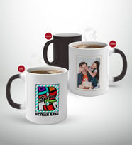 BK Gift Kişiye Özel Babalar Günü Hediyesi Fotoğraflı Sihirli Kupa Bardak-36 (Beyaz)