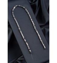 Hematit Doğal Taş Parlak Gümüş 4x2mm Dizi