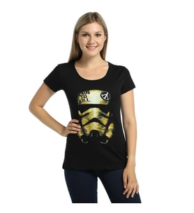Bant Giyim - Star Wars Trooper Siyah Kadın T-shirt Tişört