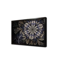 Çiçek Deseni Çizim Çerçeveli Mdf Tablo