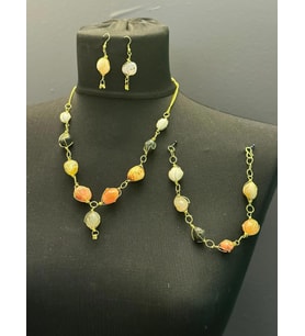 DOĞAL TAŞLI KOLYE KÜPE BİLEKLİK SET