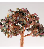Turmalin, Pembe Kuvars Doğaltaş Ağaç 19x9 cm, D023