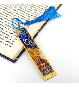 Vincent Van Gogh Kafe Terasta Gece Sanat Tablo Metal Ayraç Kitap Ayracı AY077