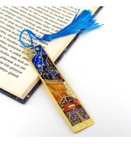 Vincent Van Gogh Kafe Terasta Gece Sanat Tablo Metal Ayraç Kitap Ayracı AY077