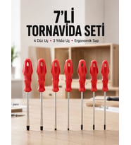 Ev ve Atölye Kullanımına Uygun 7 Parça Tornavida Seti