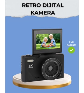 Taşınabilir Dijital Kamera 5K 75MP Stabilizasyonlu 18x Zoom Otofokus