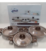 Gülsan Safran Granit Sahan Set Cam Kapaklı