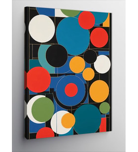 Kanvas Tablo Renkli Daire Deseni