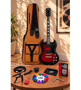 Midex SG-Special-RDS Profesyonel SG Kasa HH Elektro Gitar Seti Kırmızı Sunburs