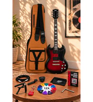 Midex SG-Special-RDS Profesyonel SG Kasa HH Elektro Gitar Seti Kırmızı Sunburs