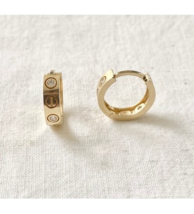 Cartier Halka Altın Küpe