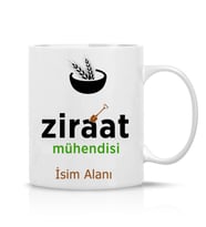 Ziraat Mühendisi Özel Hediye İsimli Çay Kahve Kupa Bardak-Mühendis-050