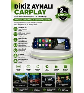 10 İnç Dokunmatik Dikiz Aynası Ön Arka Kamera Sistemi